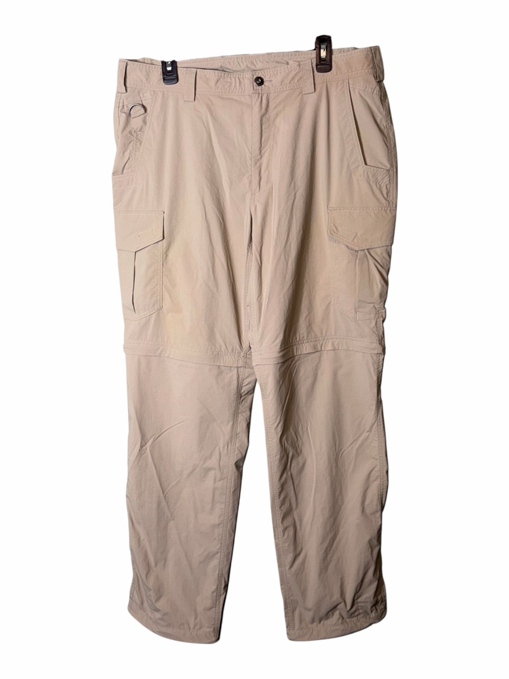 Duluth Trading Co Men's Tan Convertible‎ Cargo Pants No Fly Zone 38X34